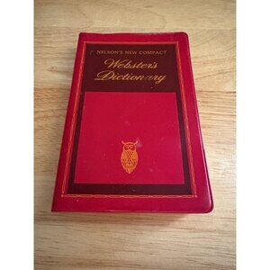 Nelsons New Compact Websters Dictionary Red Hardcover 5633X Reference Book 1973
